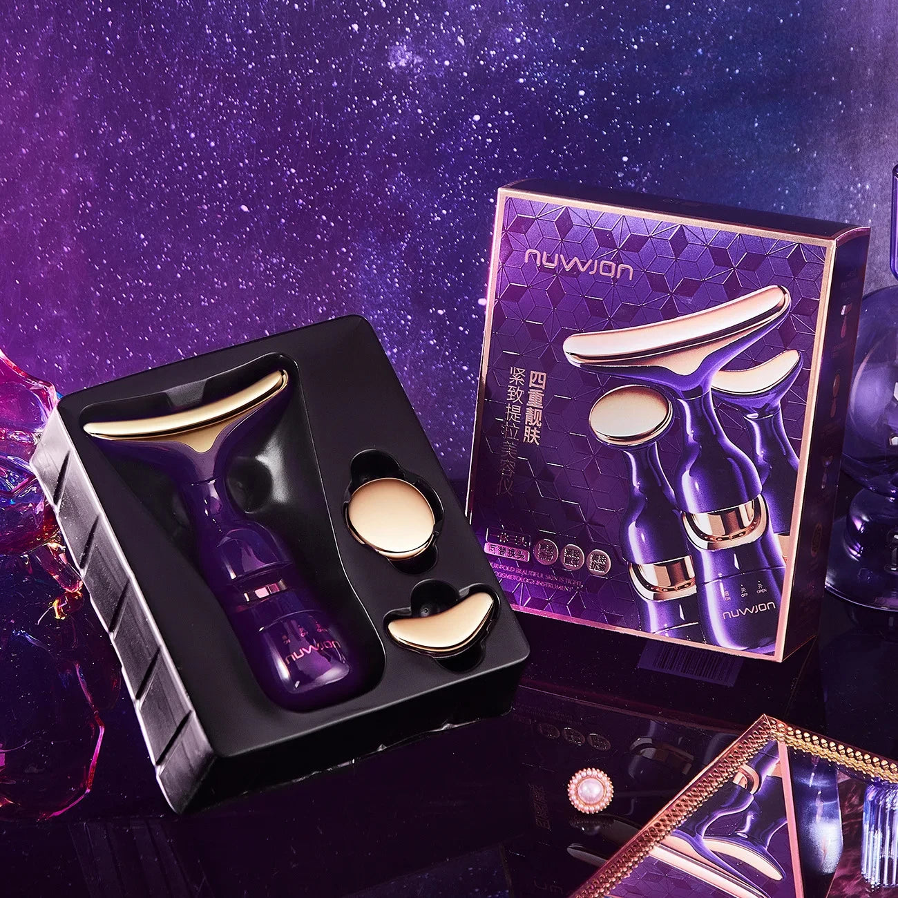 3 In 1 Facial Lifting Device Neck Facial Eye Massage Face Slimmer EMS Beauty Skin Tightening Wrinkle Anti Aging Face Massager - Selah Rituals